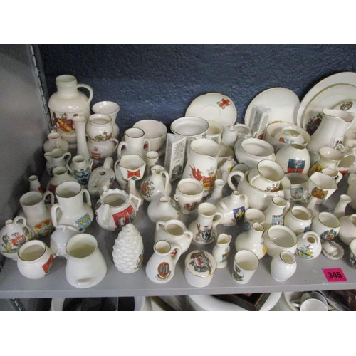 345 - A selection of Goss crested china