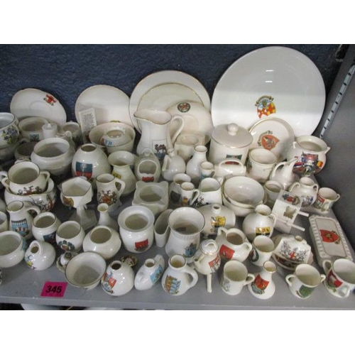 345 - A selection of Goss crested china