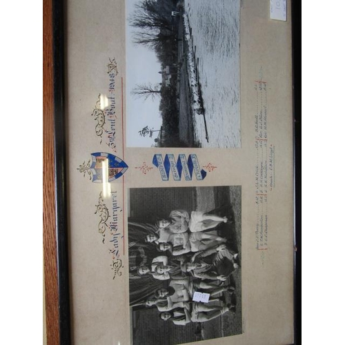 102 - Rowing interest - three framed and glazed photograph groups - Lady Margaret 2nd Lent Boat 1949, Lady... 