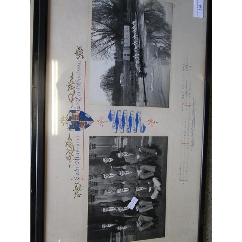 102 - Rowing interest - three framed and glazed photograph groups - Lady Margaret 2nd Lent Boat 1949, Lady... 