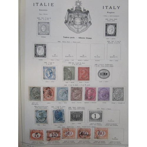 108 - A late 19th/early 20th century stamp album edited by Richard Senf containing various 19th century an... 