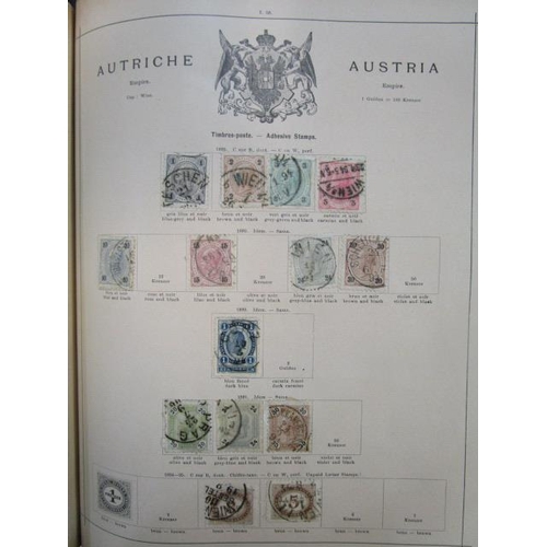 108 - A late 19th/early 20th century stamp album edited by Richard Senf containing various 19th century an... 