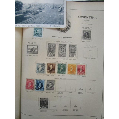 108 - A late 19th/early 20th century stamp album edited by Richard Senf containing various 19th century an... 