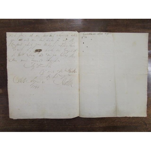 110 - Ralph Allen of Bath - a two page signed autographed letter dated 1734, contained in a Maggs Brothers... 