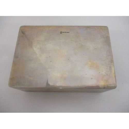 162 - An early 20th century Chinese silver cigarette box by Suikee with textured decoration, the lid embos... 