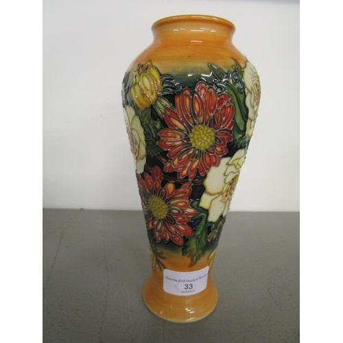 33 - Emma Bossons design for Moorcroft - a contemporary tube lined vase decorated in the Victoriana patte... 