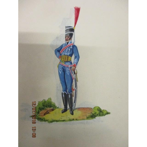 88 - A fine copy of Military Costume of Europe originally published in 1822 by John Booth, with watercolo... 