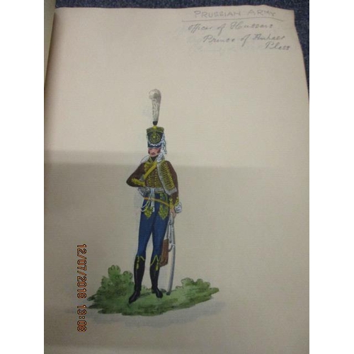 88 - A fine copy of Military Costume of Europe originally published in 1822 by John Booth, with watercolo... 