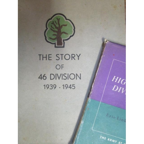 114 - A selection of books, mainly with a military theme, to include 'The Story of 46 Division 1939-1945, ... 