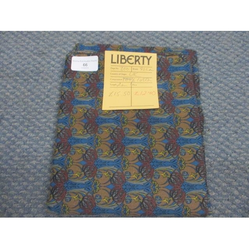 66 - Two metres of Vintage Liberty fabric, 2 metres l x 90cm w, with original Liberty label