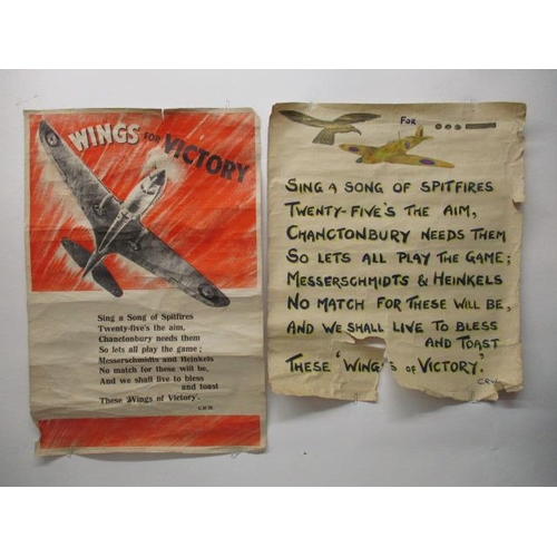 186 - A WWI National Savings Committee 'Wings For Victory' poster printed for HMSo by T G Porter (Printers... 