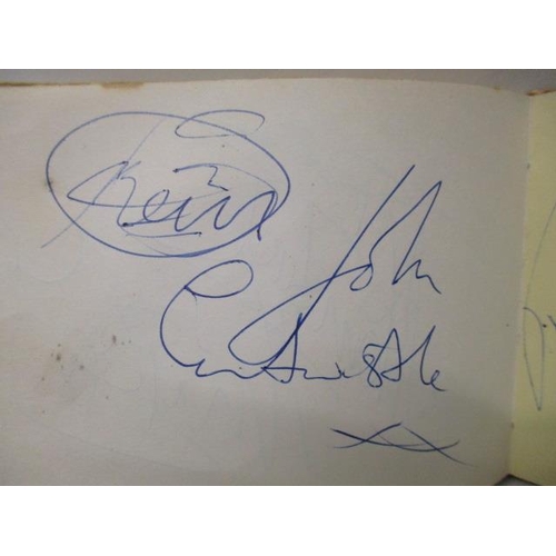 189 - A 1960s autograph book containing the signatures of John Entwistle, Roger Daltrey and possibly Keith... 