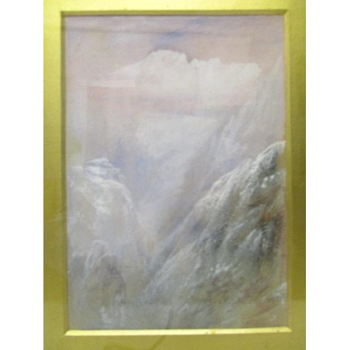 192 - Elijah Walton - a pair of Alpine scenes, watercolours, one signed lower right corner, 6 3/4