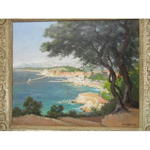 67 - Attributed to Maurice Decamps -'Nice Baie Des Anges', oil on canvas signed lower right corner, 18