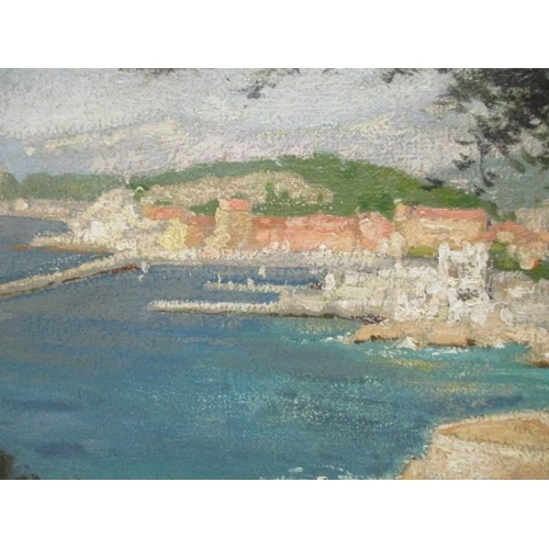 67 - Attributed to Maurice Decamps -'Nice Baie Des Anges', oil on canvas signed lower right corner, 18