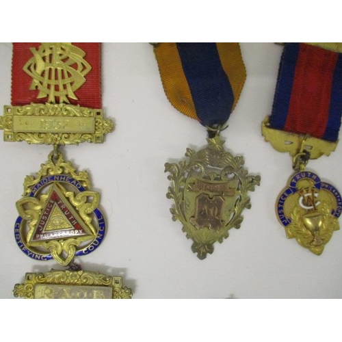 57 - Eleven silver gilt and enamelled Buffaloe medals, awarded to A Quarterman Colonel Palmer Lodge No 22... 