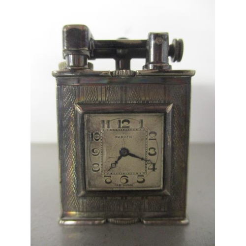 An early 20th century silver plated Parker Beacon lighter with 
