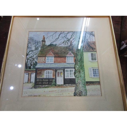 207 - Juliette Palmer - Old Beaconsfield, Windsor End, watercolour, signed and dated '80, 9 5/8