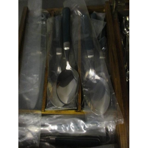 187 - A canteen of cutlery to include silver plate, together with Guy Derenne green handled cutlery