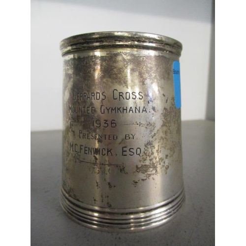 200 - An early 20th century silver trophy cup with inscription