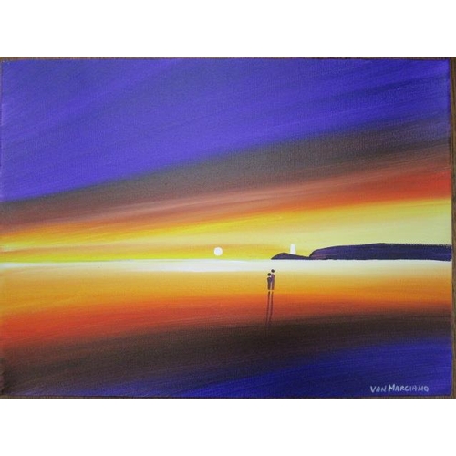 204 - Fabrizio Van Marciano - Lighthouse Reflections - oil on canvas, signed lower right corner, certifica... 