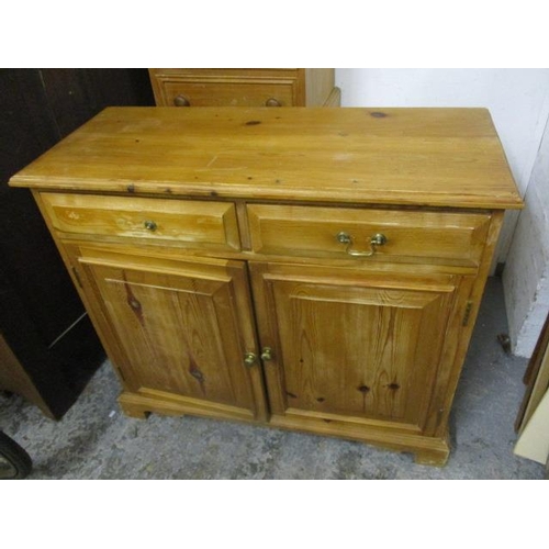 271 - A modern pine cabinet with two drawers and two doors