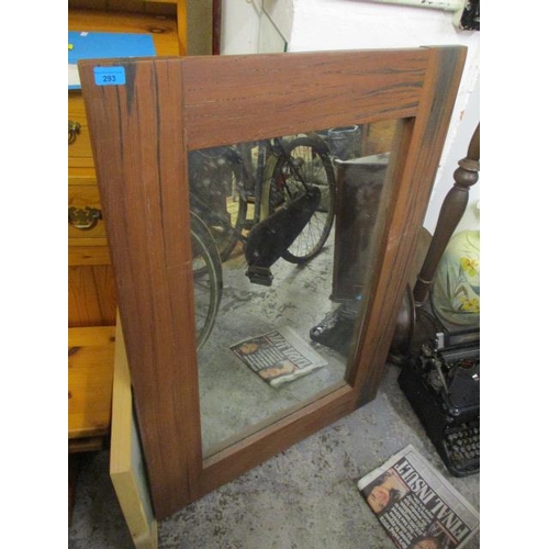 293 - A modern teak mirror 44 1/2