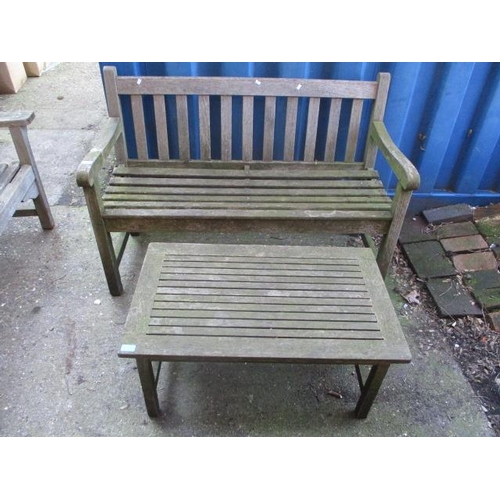 296 - A teak garden bench 33