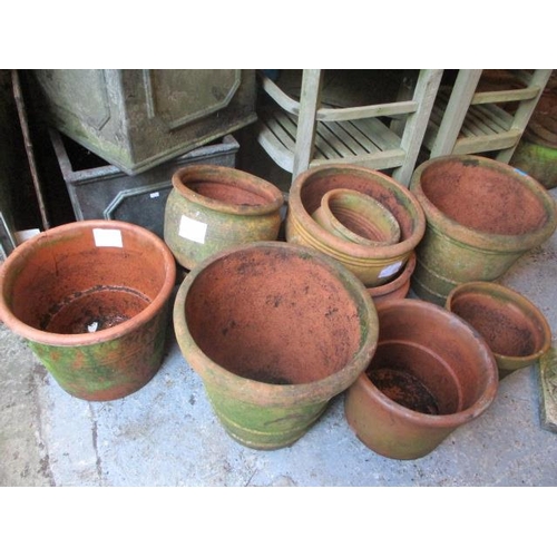 300 - A selection of terracotta garden planters