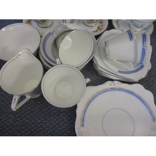 366 - A Bell fine bone china part tea service circa 1940, together with a Franklin porcelain 'Months of th... 