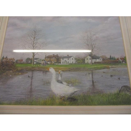 373 - Janet Pidoux - 'Penn Pond near Beaconsfield', pastel, 13