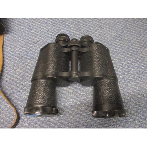 403 - A pair of Ewde binoculars in travel case, together with an Ascot Races Fourth Tier Enclosure ticket