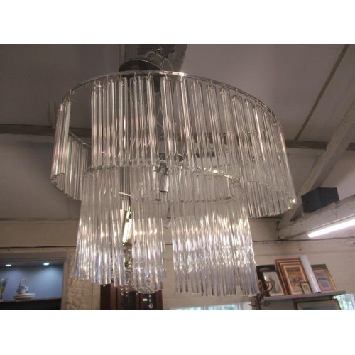 193 - A modern crystal drop chandelier, 20