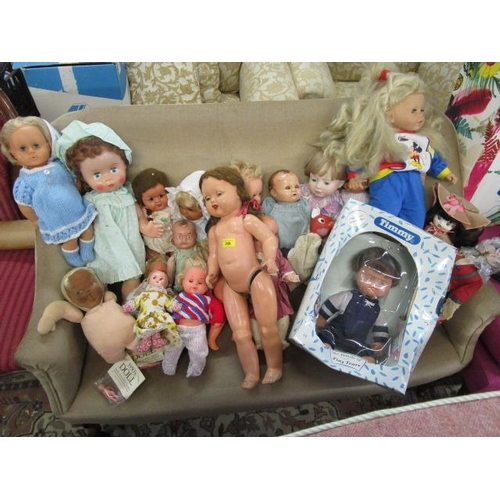 248 - A collection of mainly 1950s/60s dolls to include a Timmy Tiny Tears doll in box