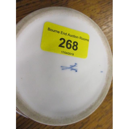 323 - A Meissen twin section dish decorated with flowers