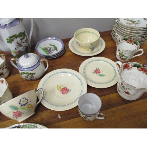 94 - Teaware to include an Atlas china part teaset, a Japanese part teaset, Susie Cooper cups and saucers... 