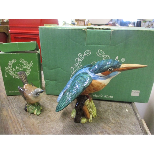 490 - A boxed Beswick model of a Kingfisher, together with a figure of a Whitethroat