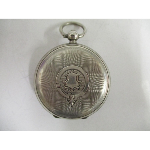 29 - An open faced silver cased pocket watch the dial signed Marsh & Co, Birmingham the cased stamped 297... 