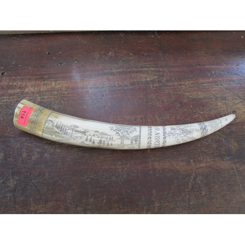 114 - A composition resin copy of a scrimshaw tusk
Location: RWB