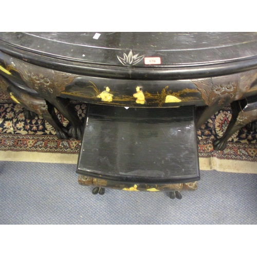 176 - A Chinese chinoiserie coffee table with six inset occasional tables
Location: FSR