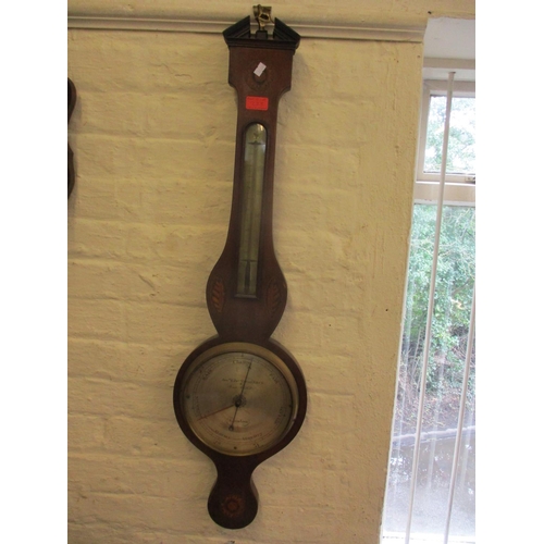 223 - Josiah and John Tagliabue, London, a Regency mercury banjo barometer with inlaid mahogany case, toge... 