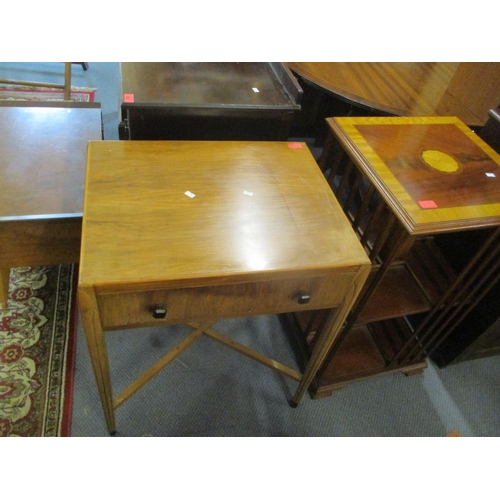 282 - Mixed furniture to include a 1920s mahogany chest with cupboards below, reproduction swivel bookcase... 