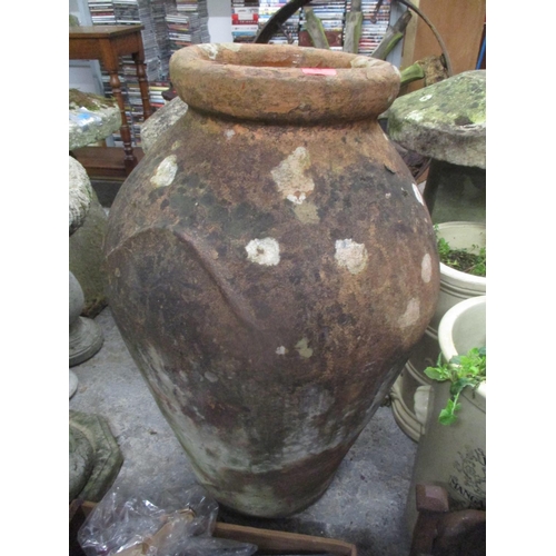 64 - A large terracotta olive pot, 32 1/2