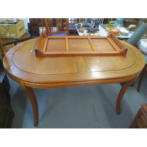 83 - A modern Oriental extending dining table 30 1/4