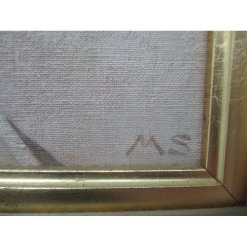 125 - Mark Shields - 'The Italian Student' oil on board, initialled lower right corner, dated 1996 verso i... 