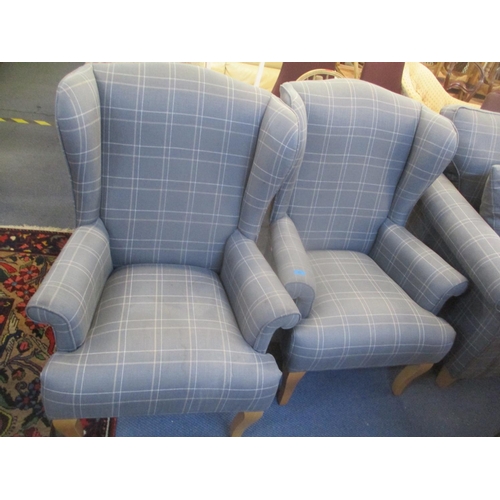 62 - A pair of modern John Lewis wing back armchairs. Location: FR