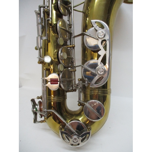 297 - A Buisson MK 1X saxophone with a brass body and silver plated keys, 31