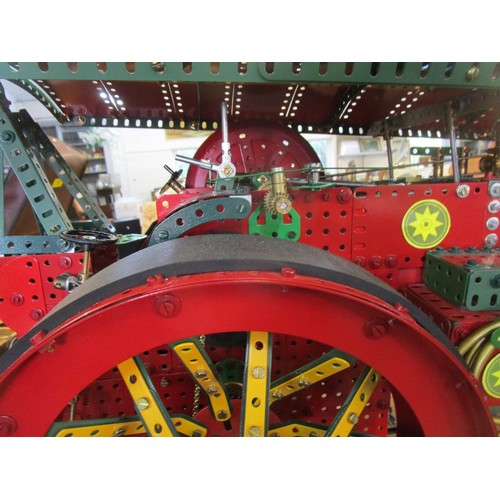 66 - A Meccano model in the form of a large working Traction Engine Winston Churchill II, electric motor ... 