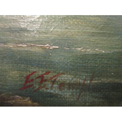 76 - Edwyn Temple - Carbis Bay, Cornwall,  oil on canvas signed lower right, 12