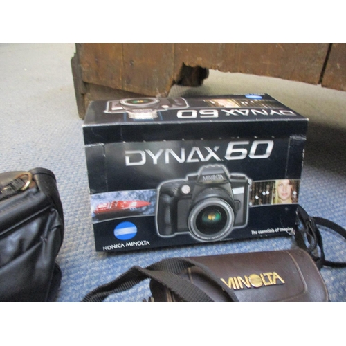 77 - A Contax 167MT Camera, a boxed digital Fujifilm Fine Pix E510 camera, boxed, a Praktica Electronic B... 